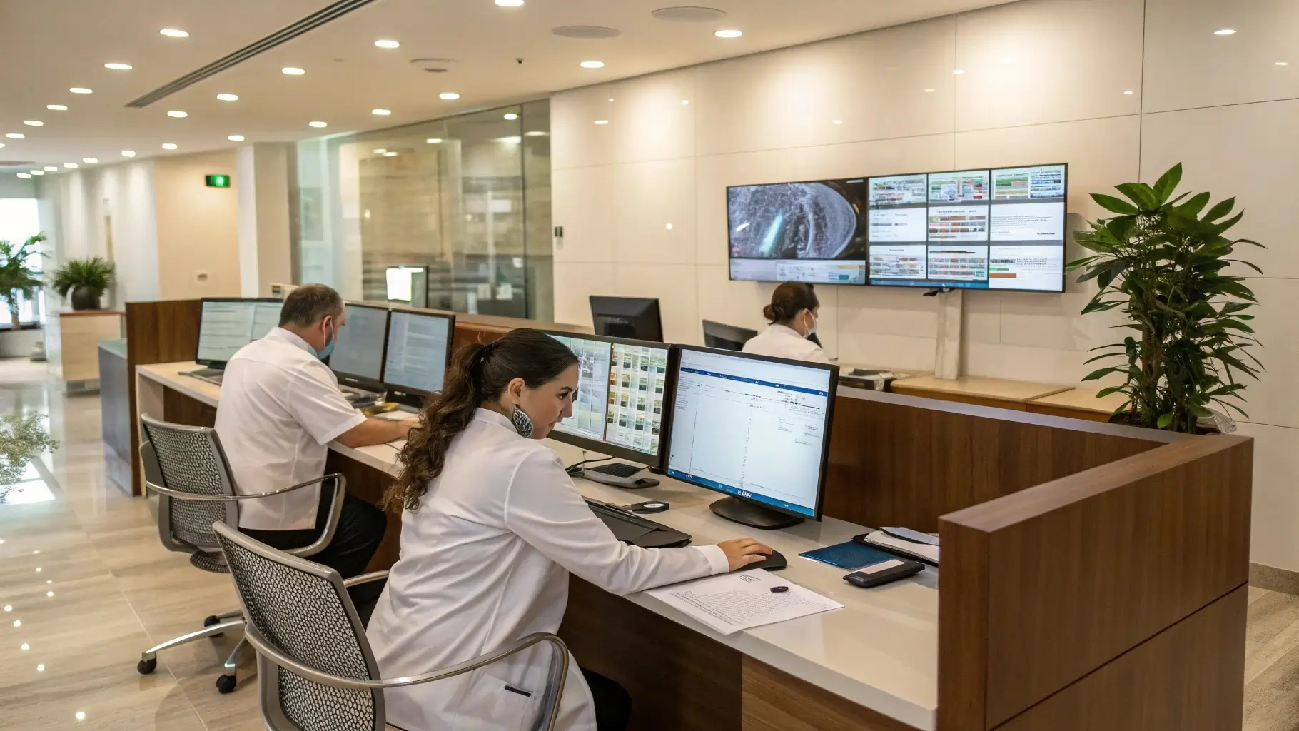 A modern podiatry clinic billing office focusing on accurate billing systems.